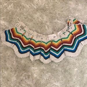 rainbow crochet crop top
